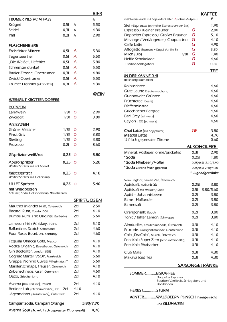 Speisekarte photo 1