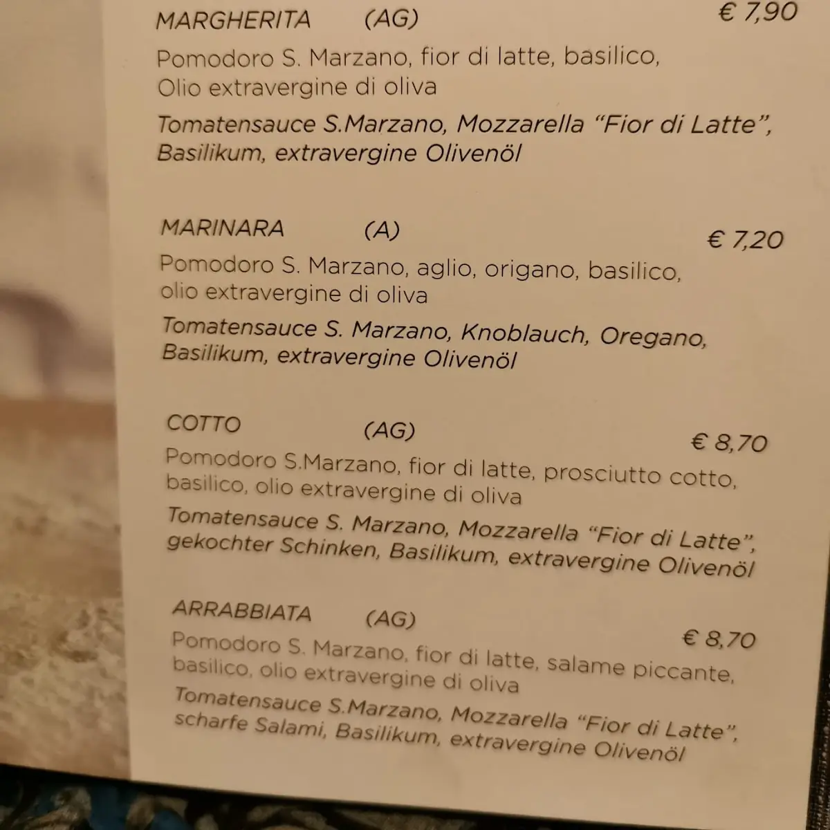 Speisekarte photo 1