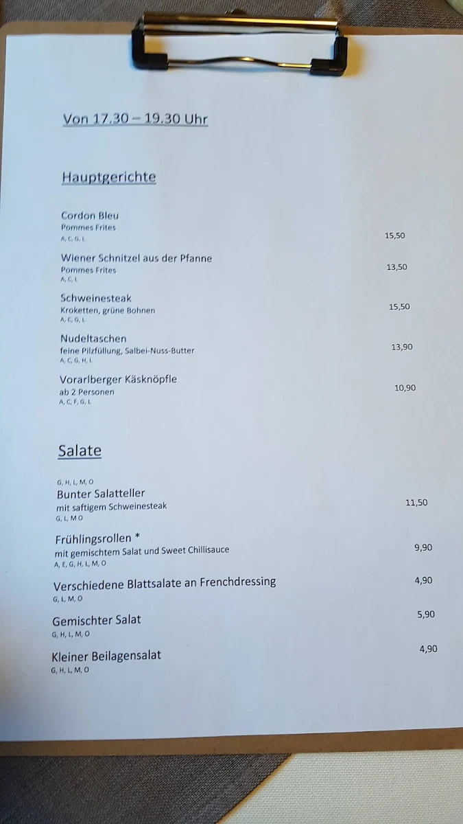 Speisekarte photo 1