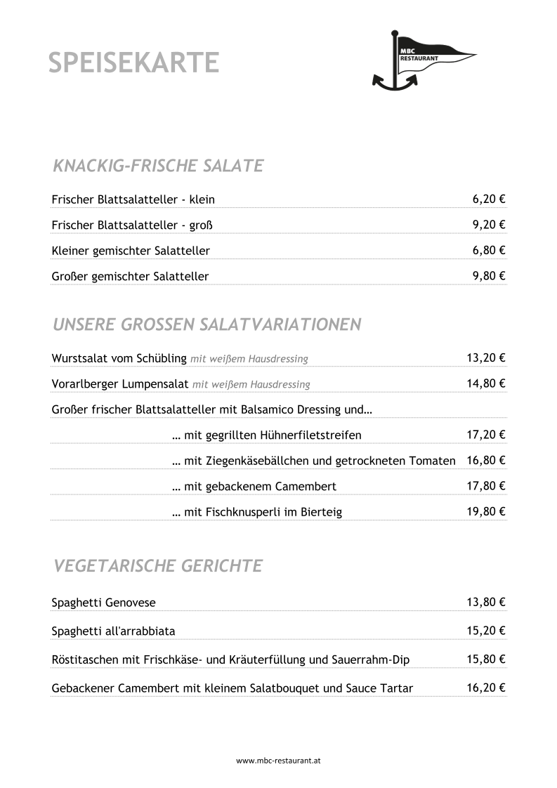 Speisekarte photo 2
