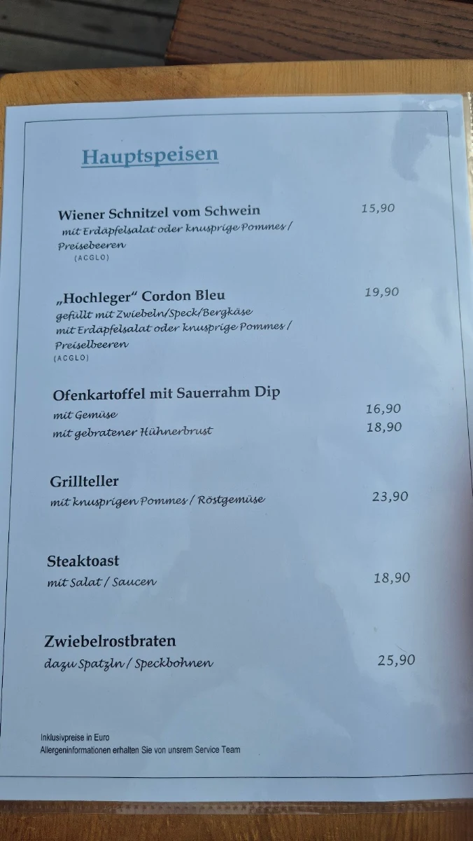 Speisekarte photo 1