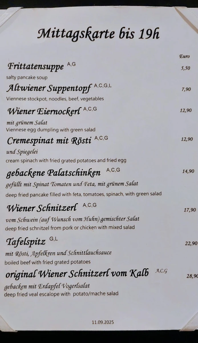 Speisekarte photo 2