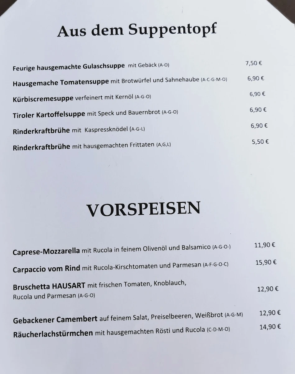 Speisekarte photo 2