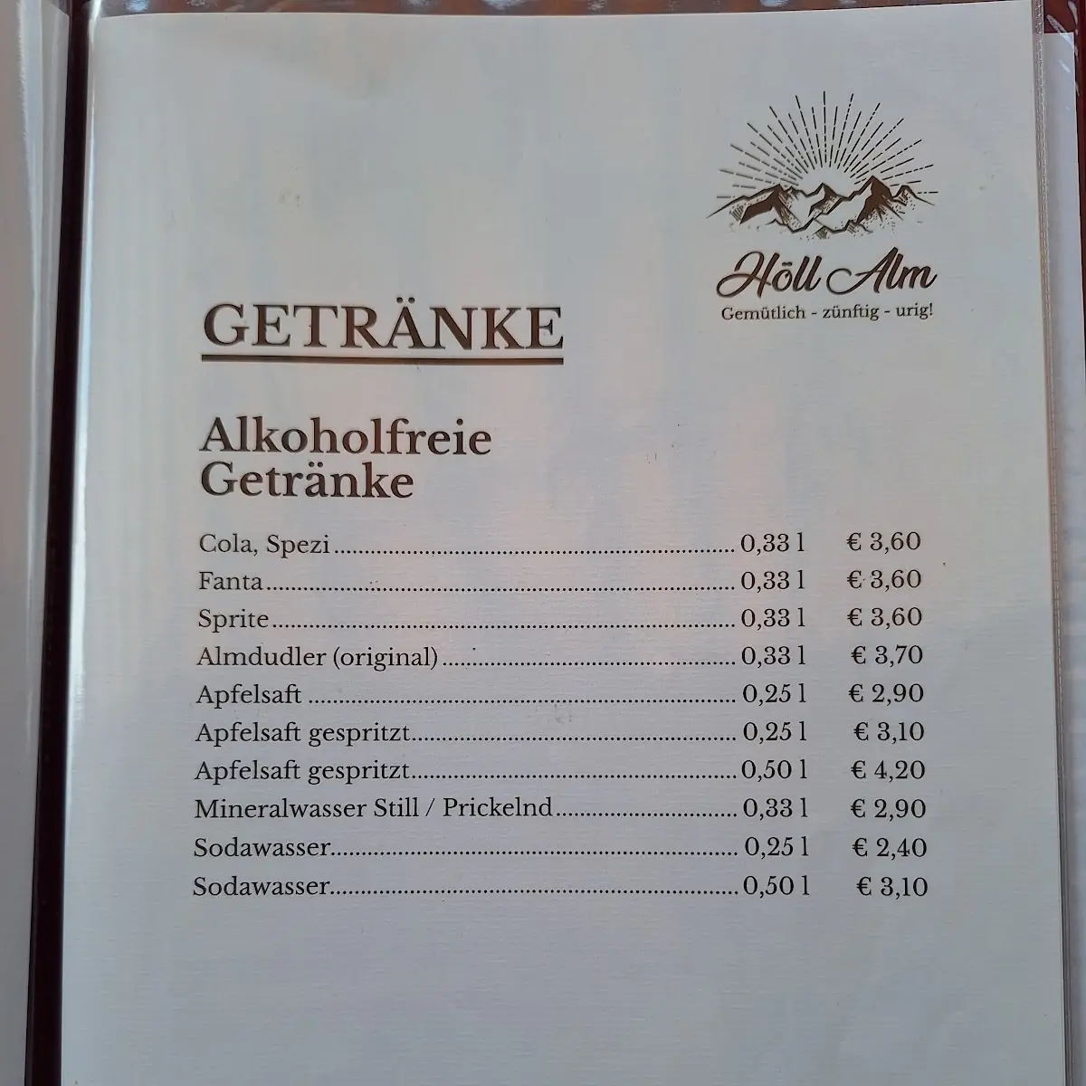 Speisekarte photo 1
