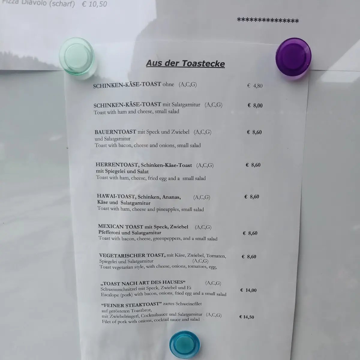 Speisekarte photo 2