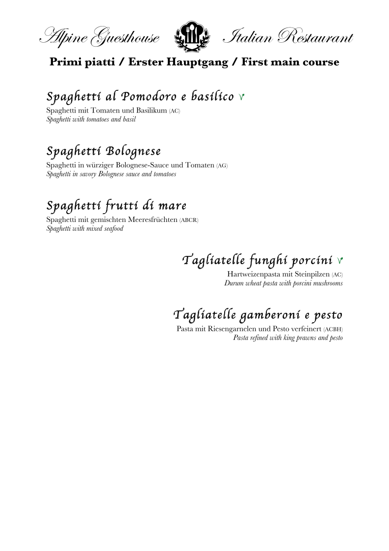 Speisekarte photo 5