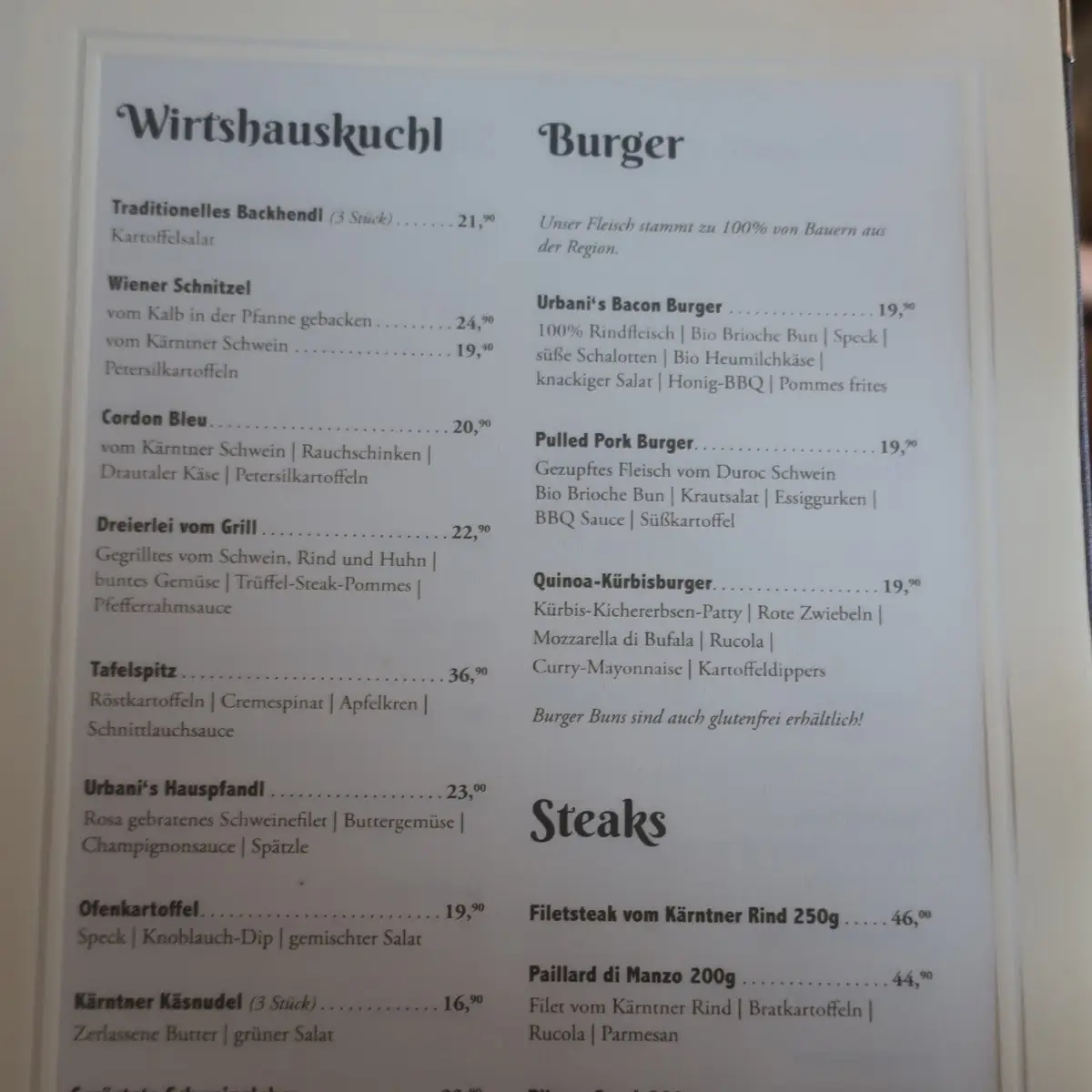 Speisekarte photo 2