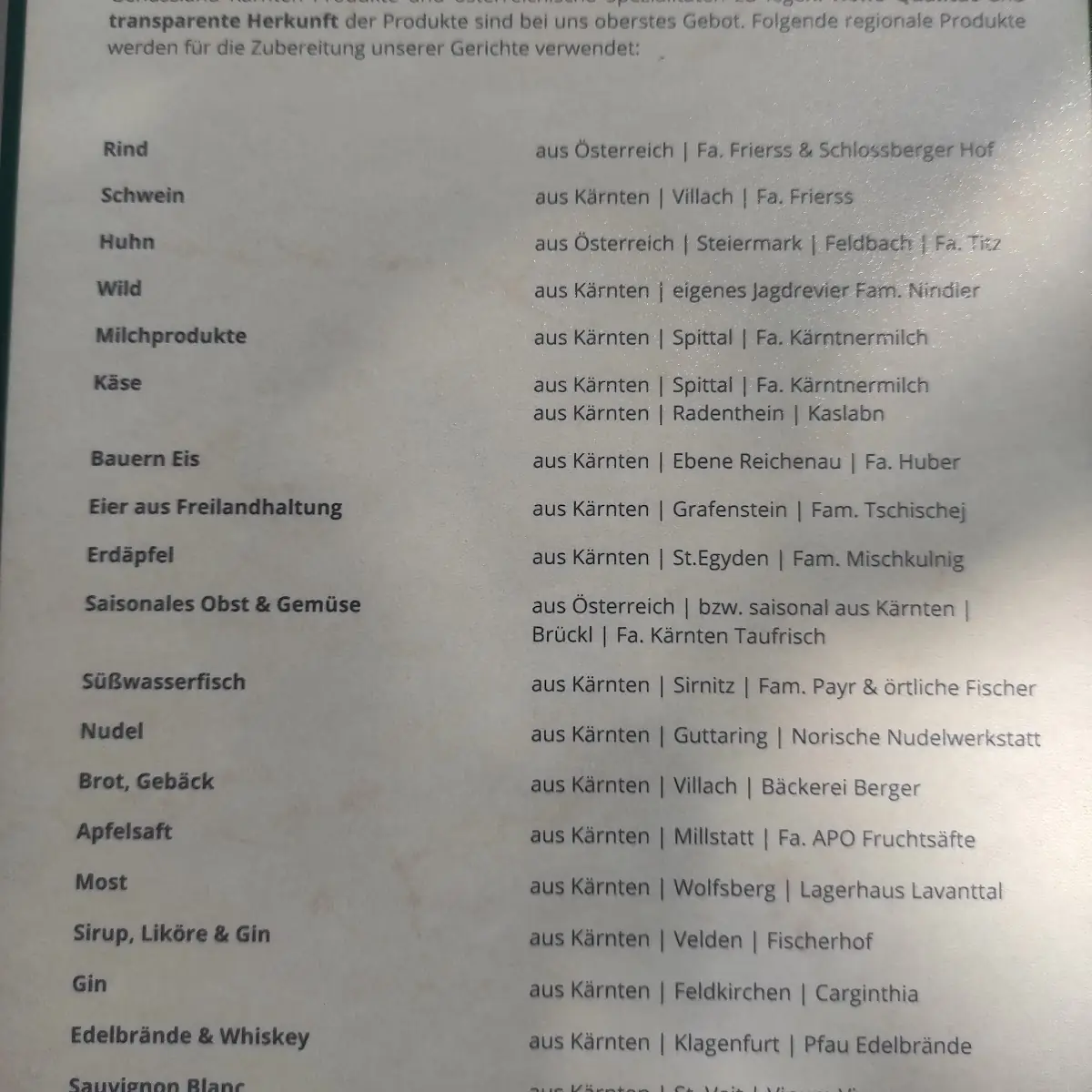 Speisekarte photo 8