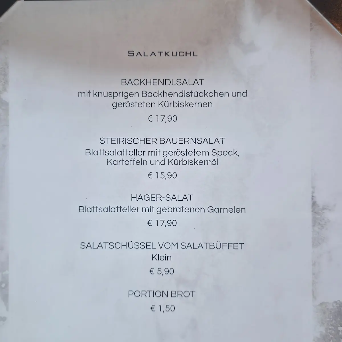 Speisekarte photo 1