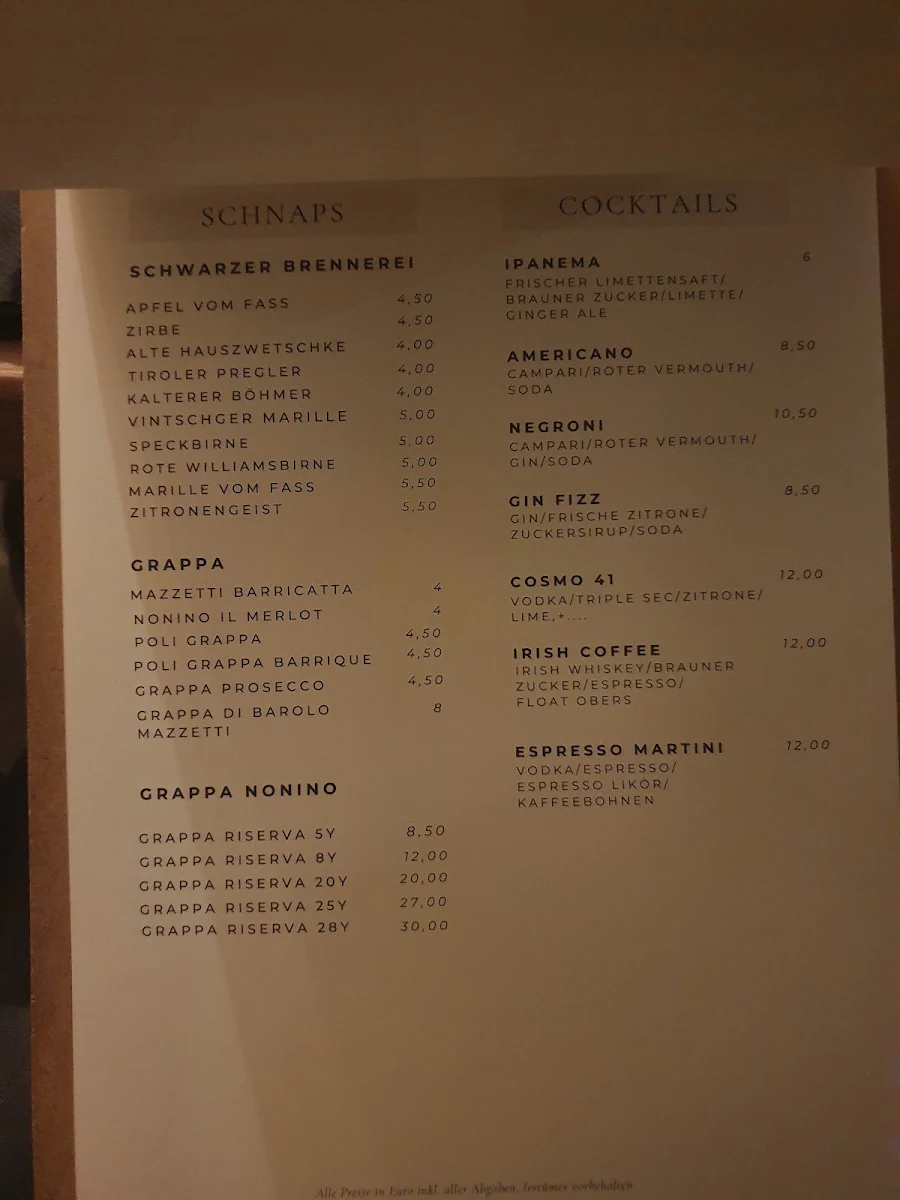Speisekarte photo 1