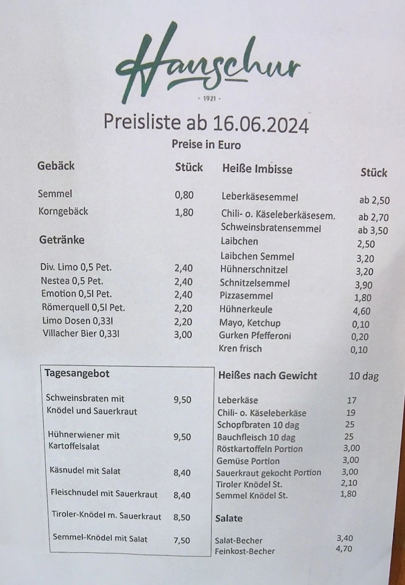 Speisekarte photo 1