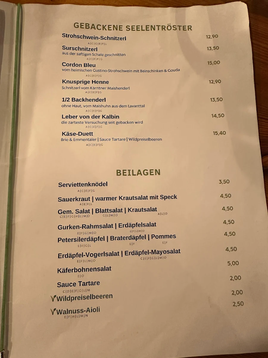 Speisekarte photo 2