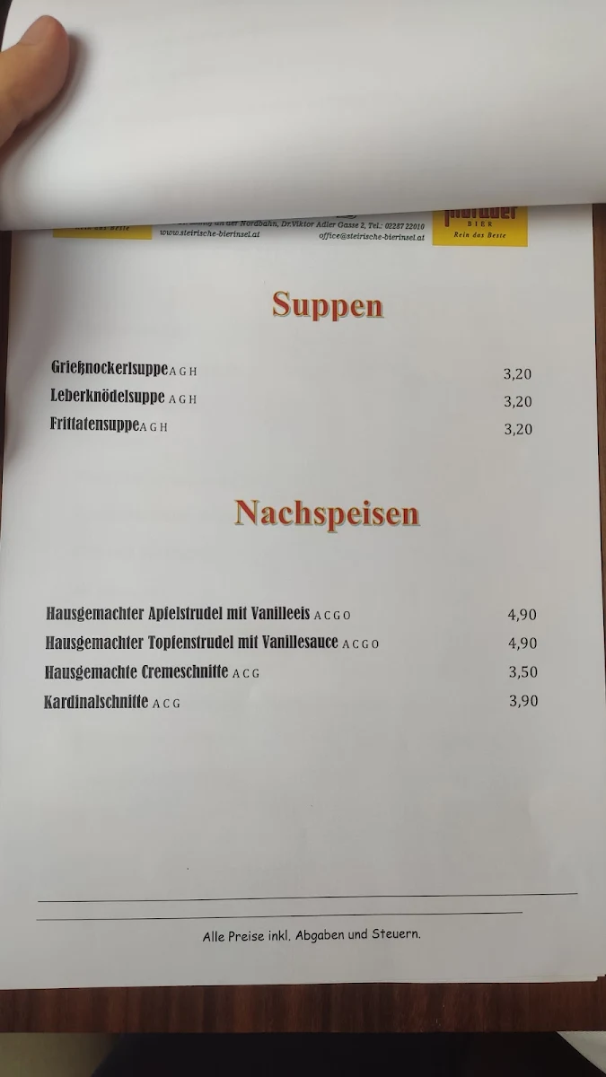 Speisekarte photo 4