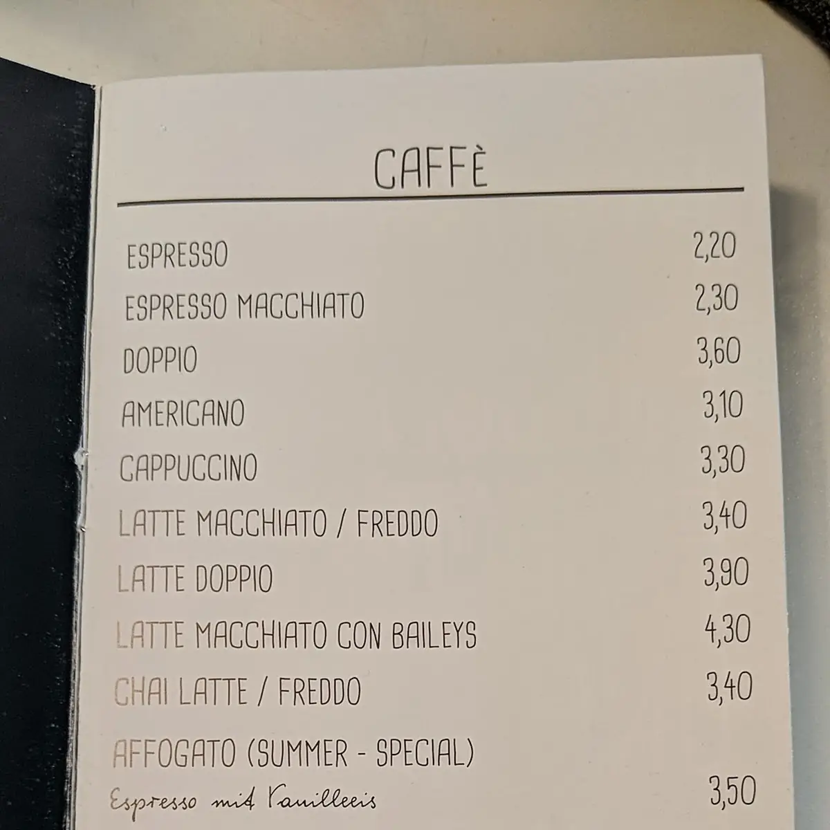 Speisekarte photo 2