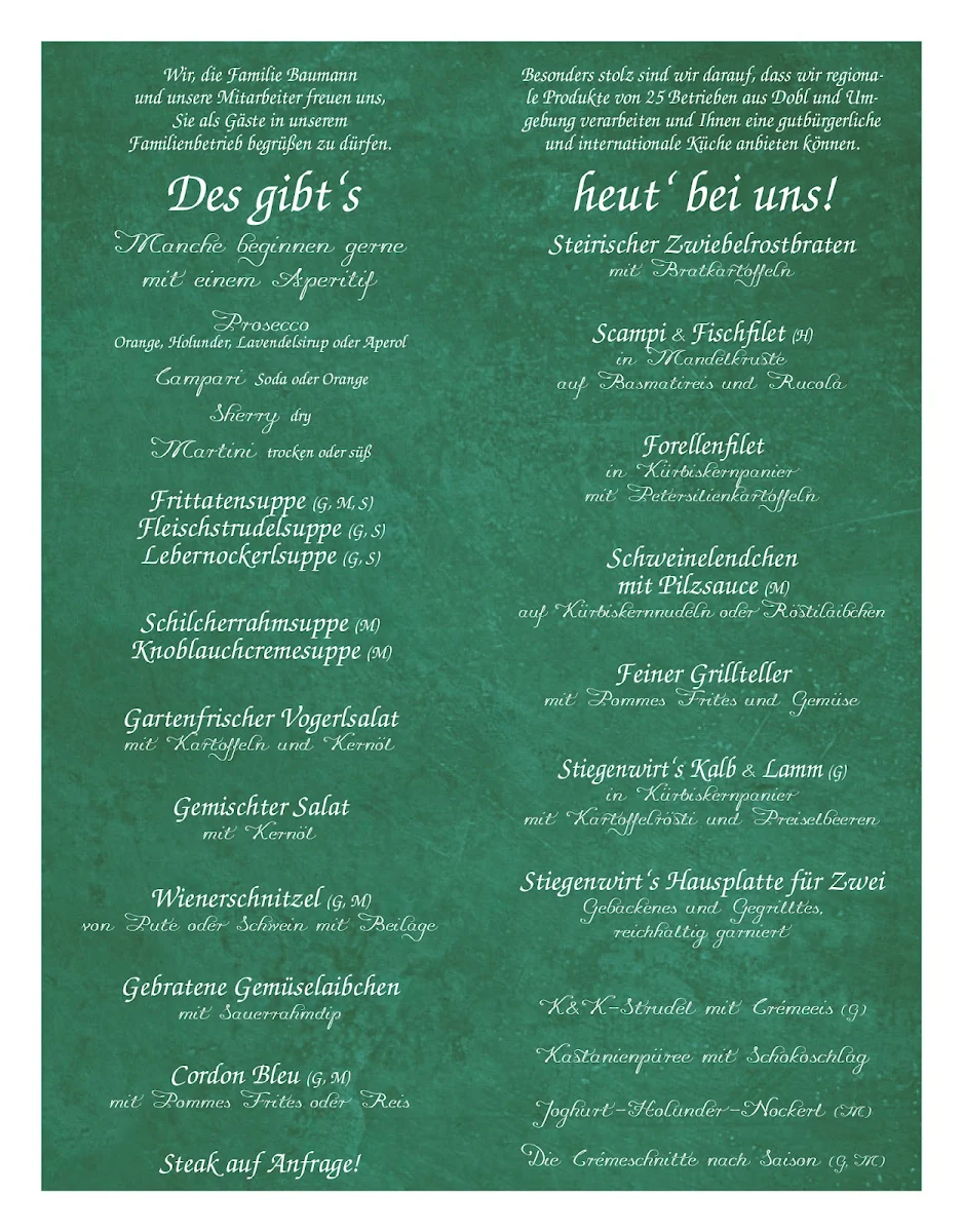 Speisekarte photo 1