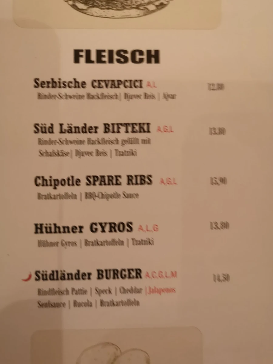 Speisekarte photo 2