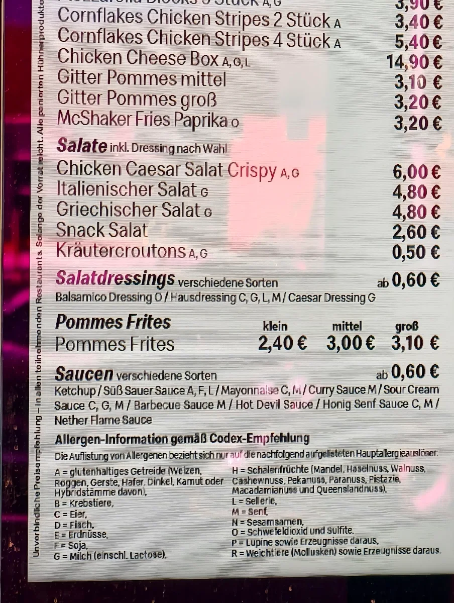 Speisekarte photo 2