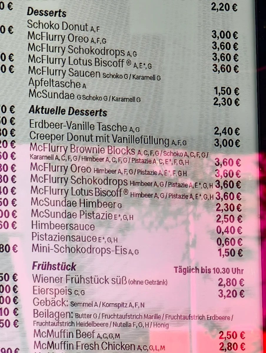 Speisekarte photo 4