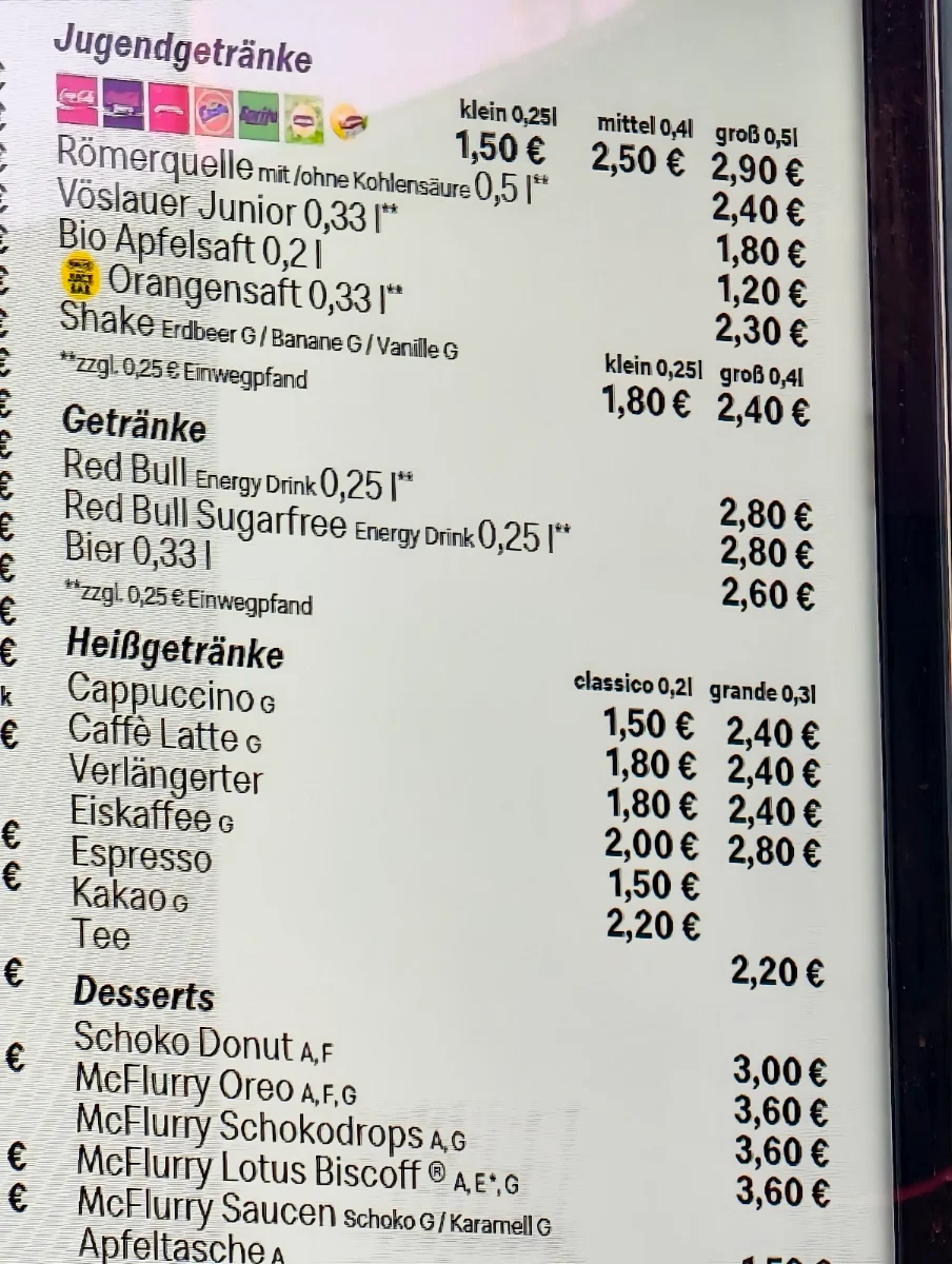 Speisekarte photo 5