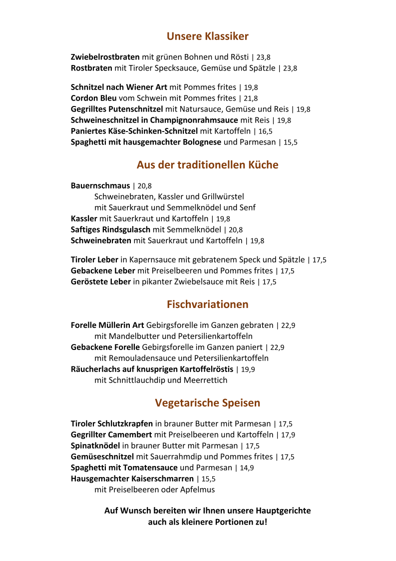 Speisekarte photo 2