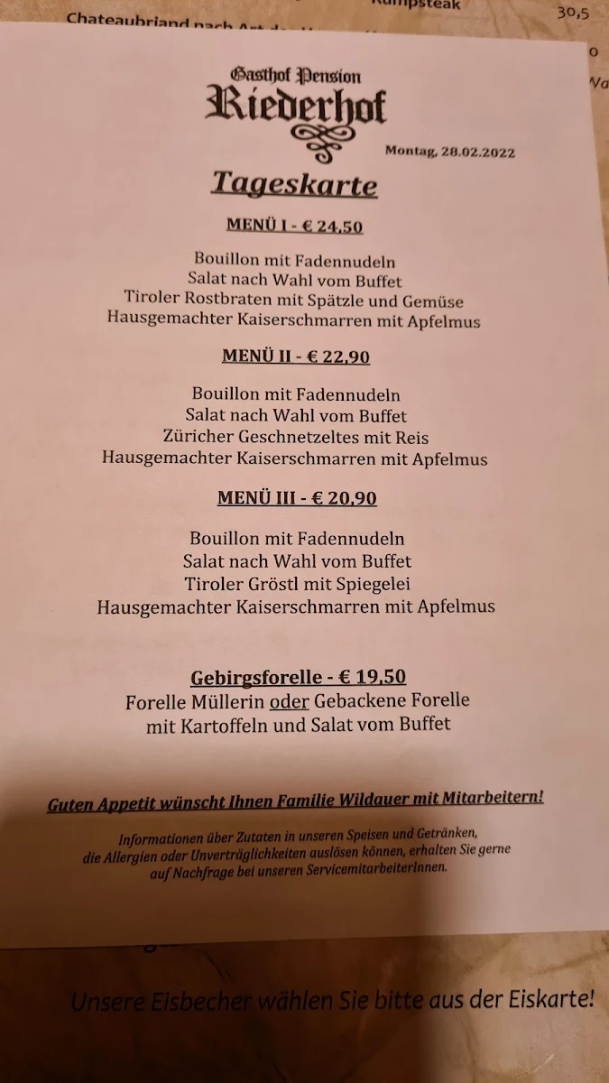 Speisekarte photo 3