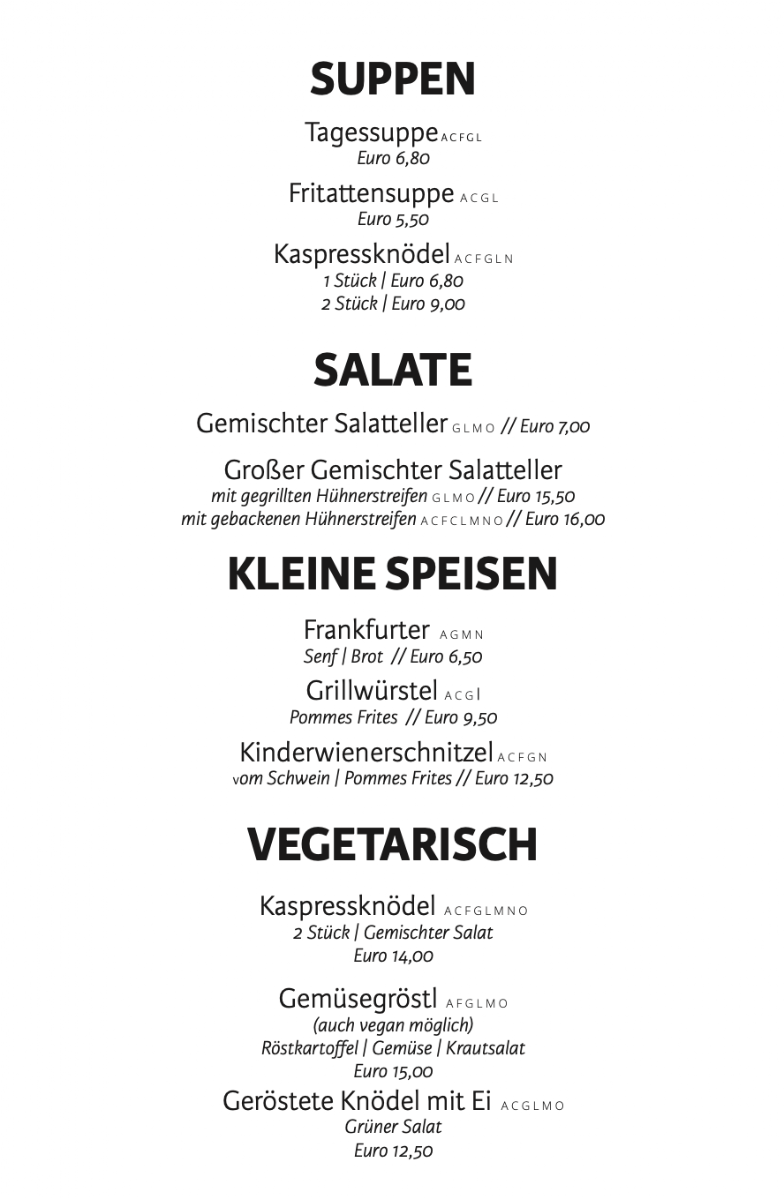 Speisekarte photo 2