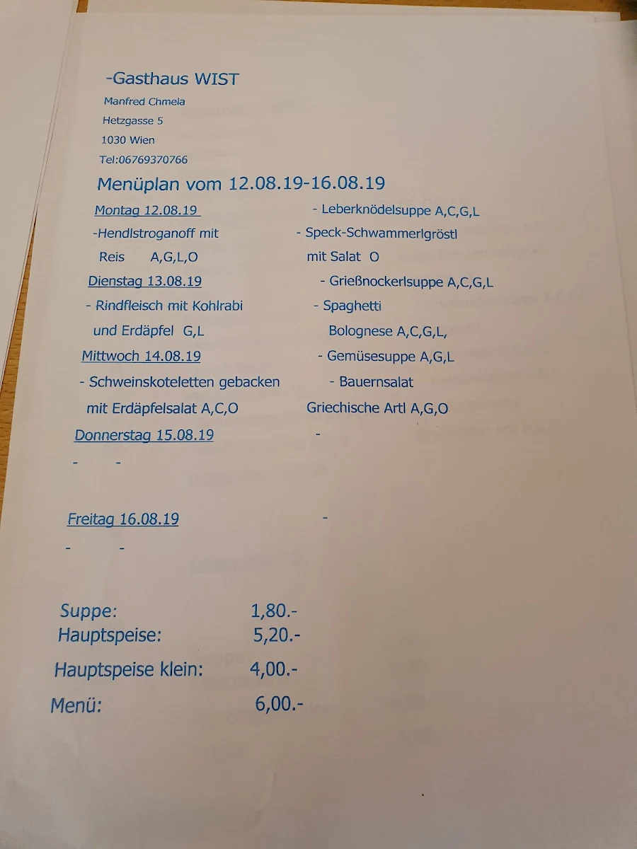 Speisekarte photo 2
