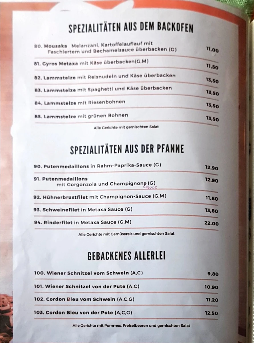 Speisekarte photo 3