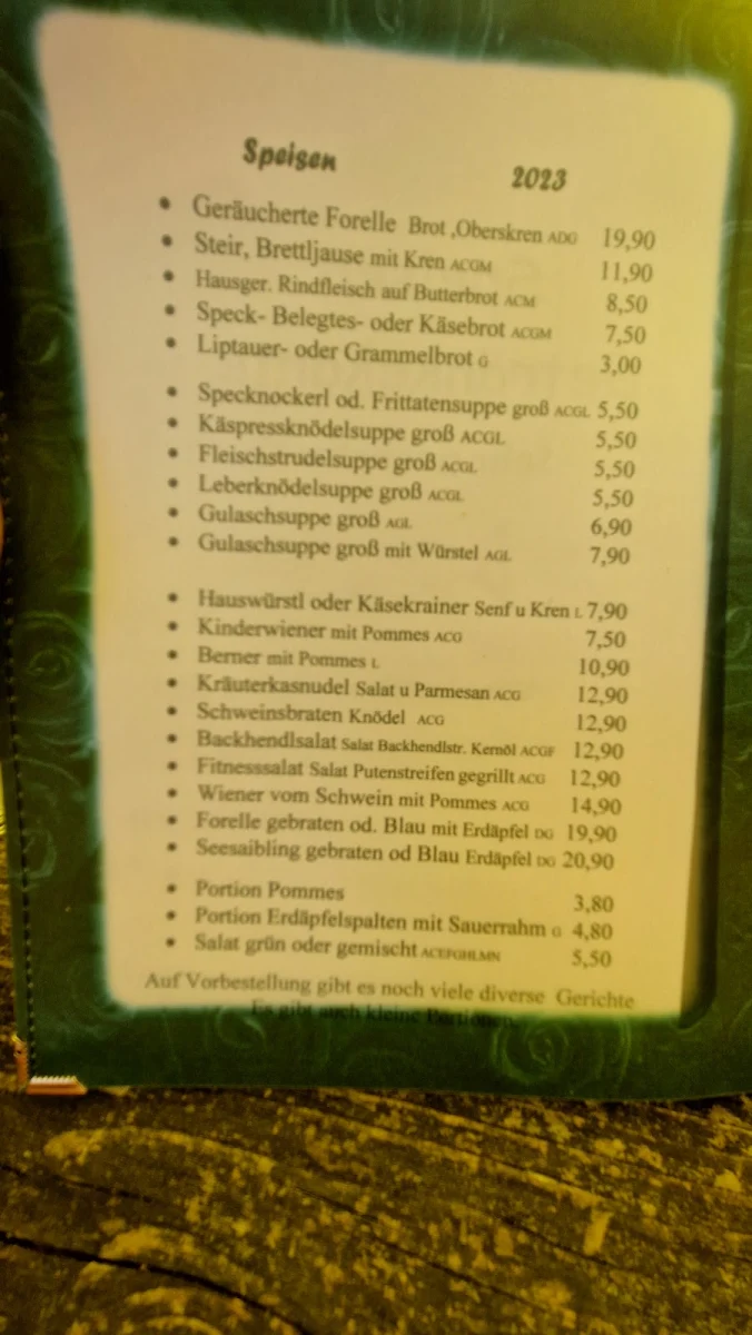Speisekarte photo 3