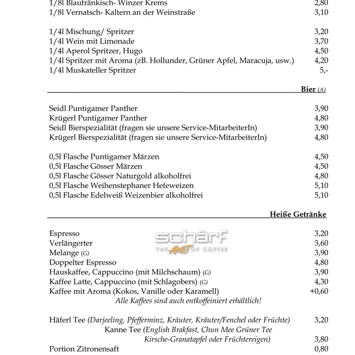 Speisekarte photo 4