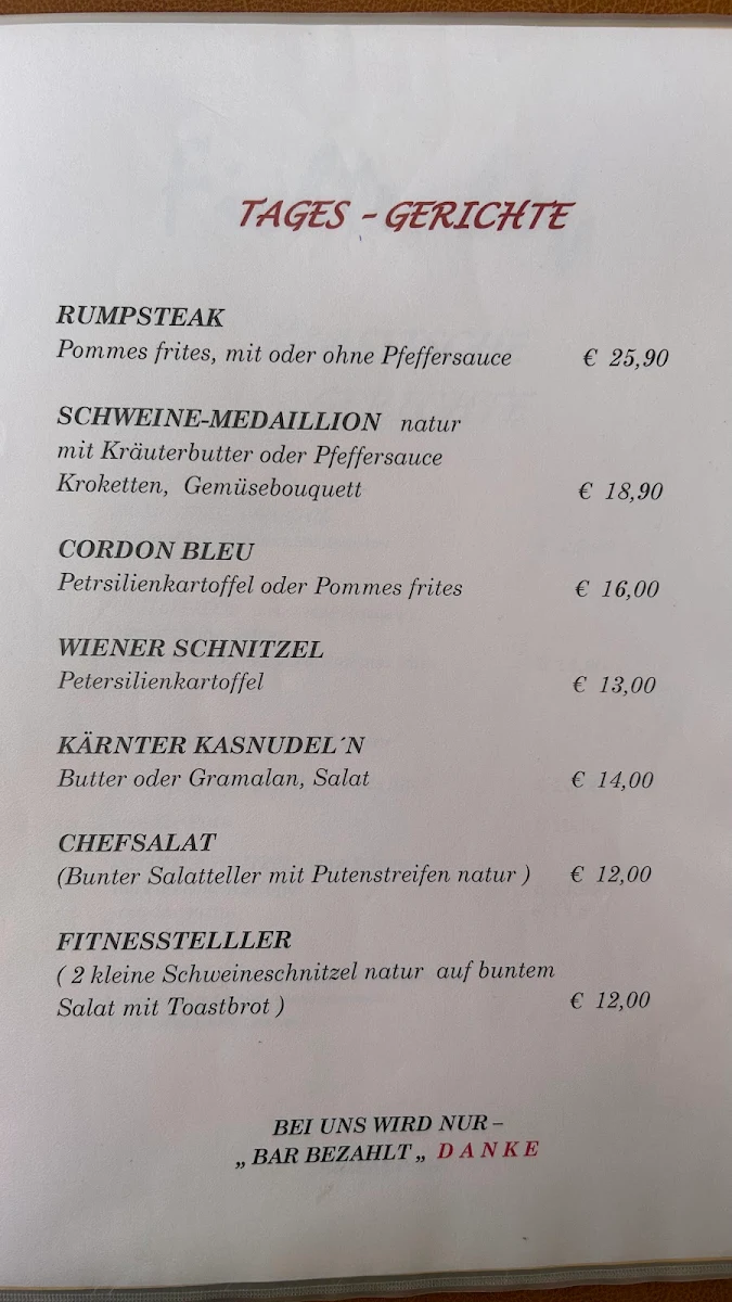 Speisekarte photo 1
