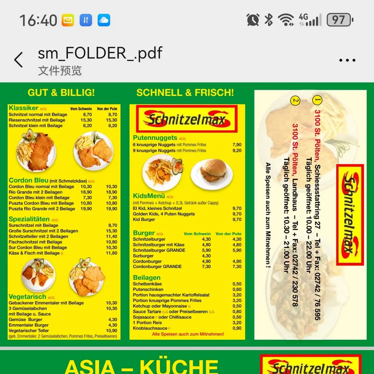 Speisekarte photo 3