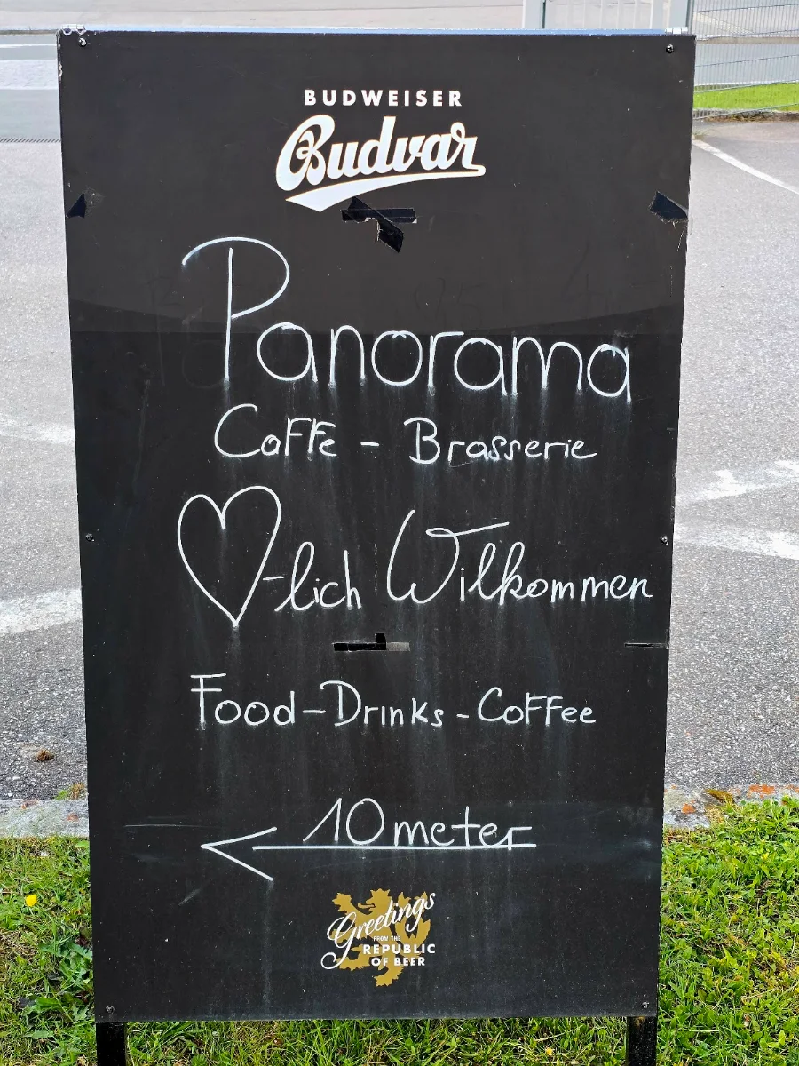 Speisekarte, Panorama Caffe Brasserie