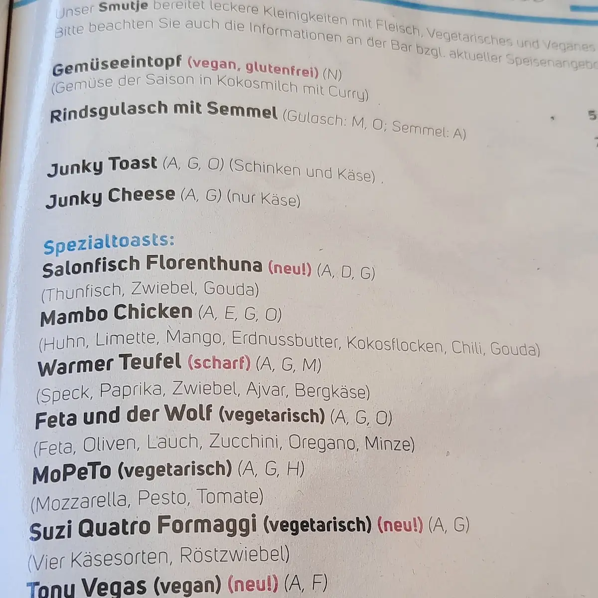 Speisekarte photo 1