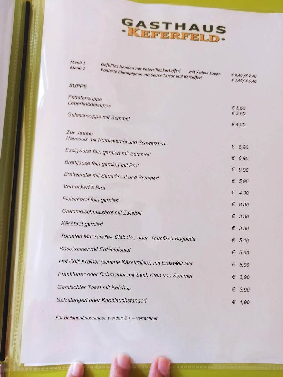 Speisekarte photo 1