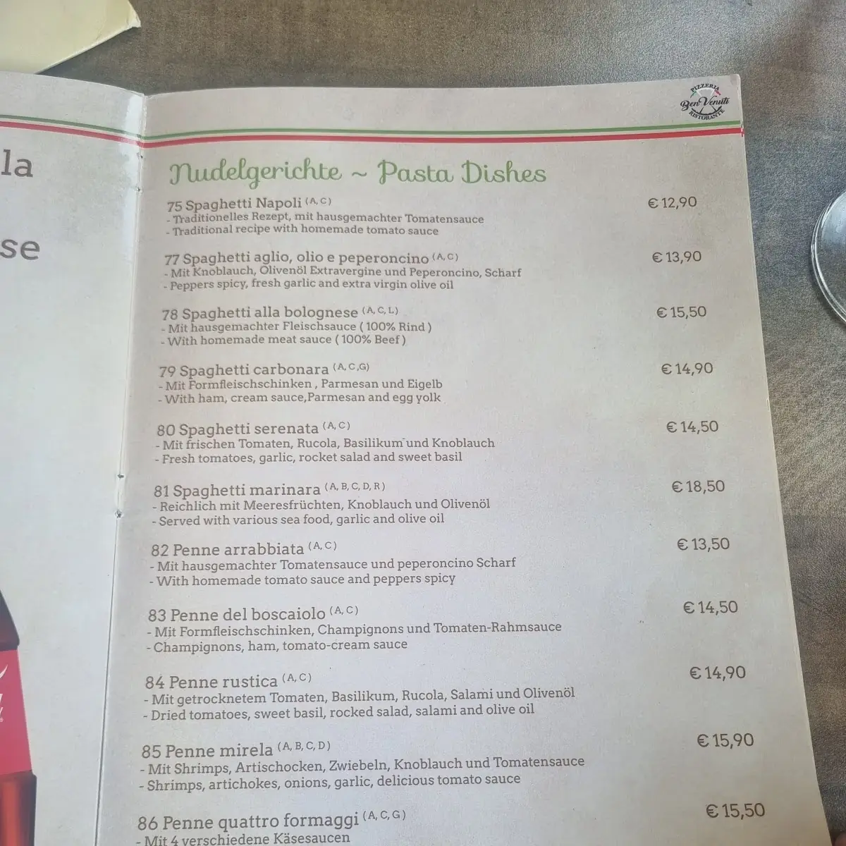 Speisekarte photo 2