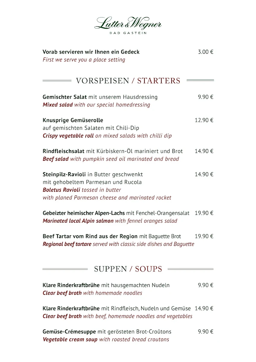 Speisekarte photo 1