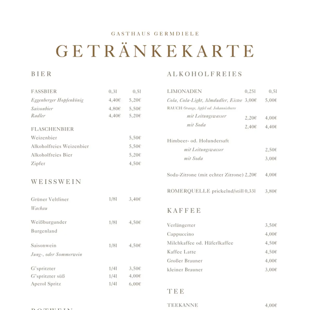 Speisekarte photo 1
