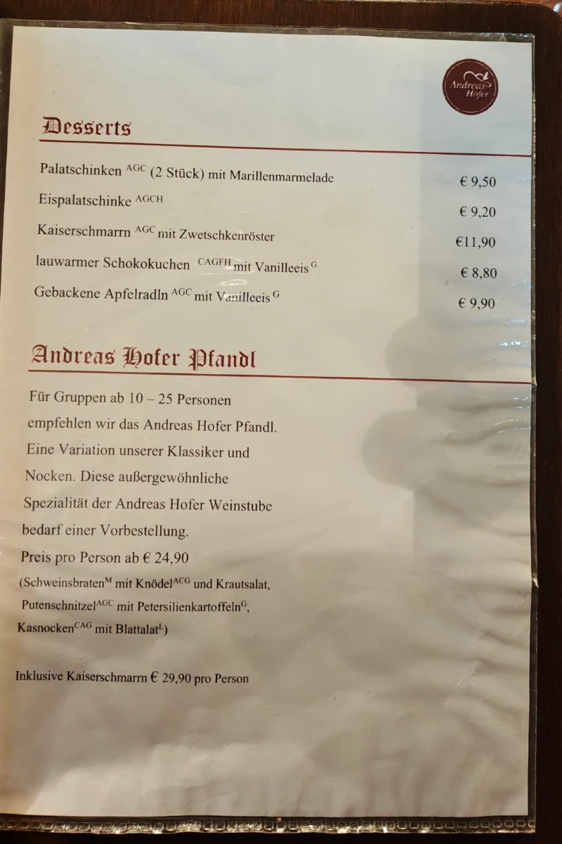 Speisekarte photo 3