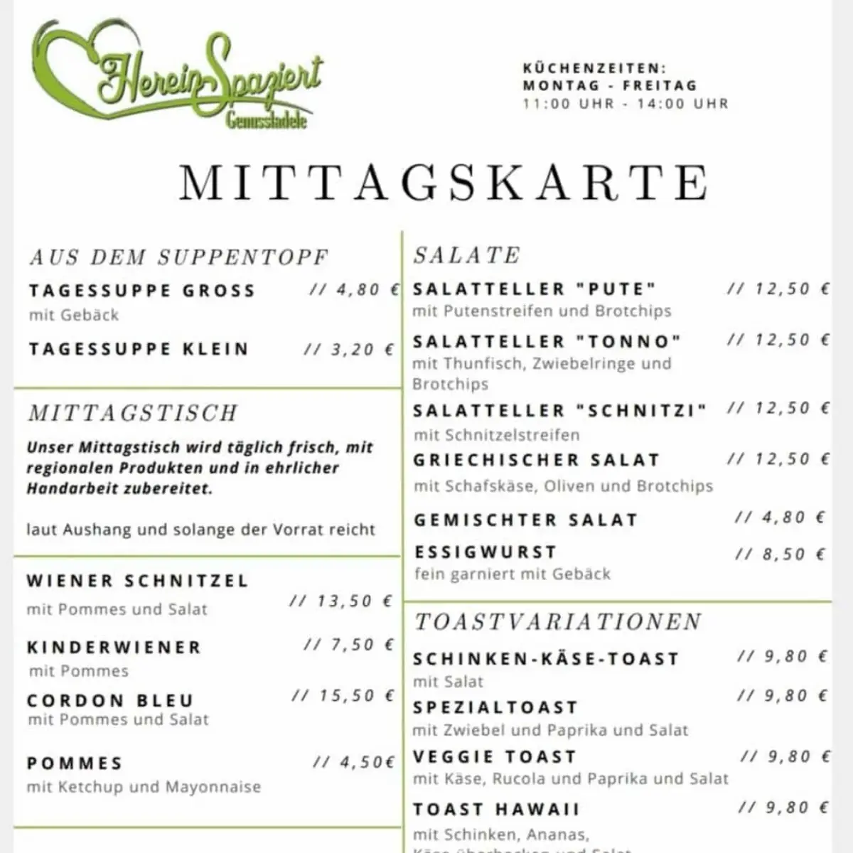 Speisekarte photo 1