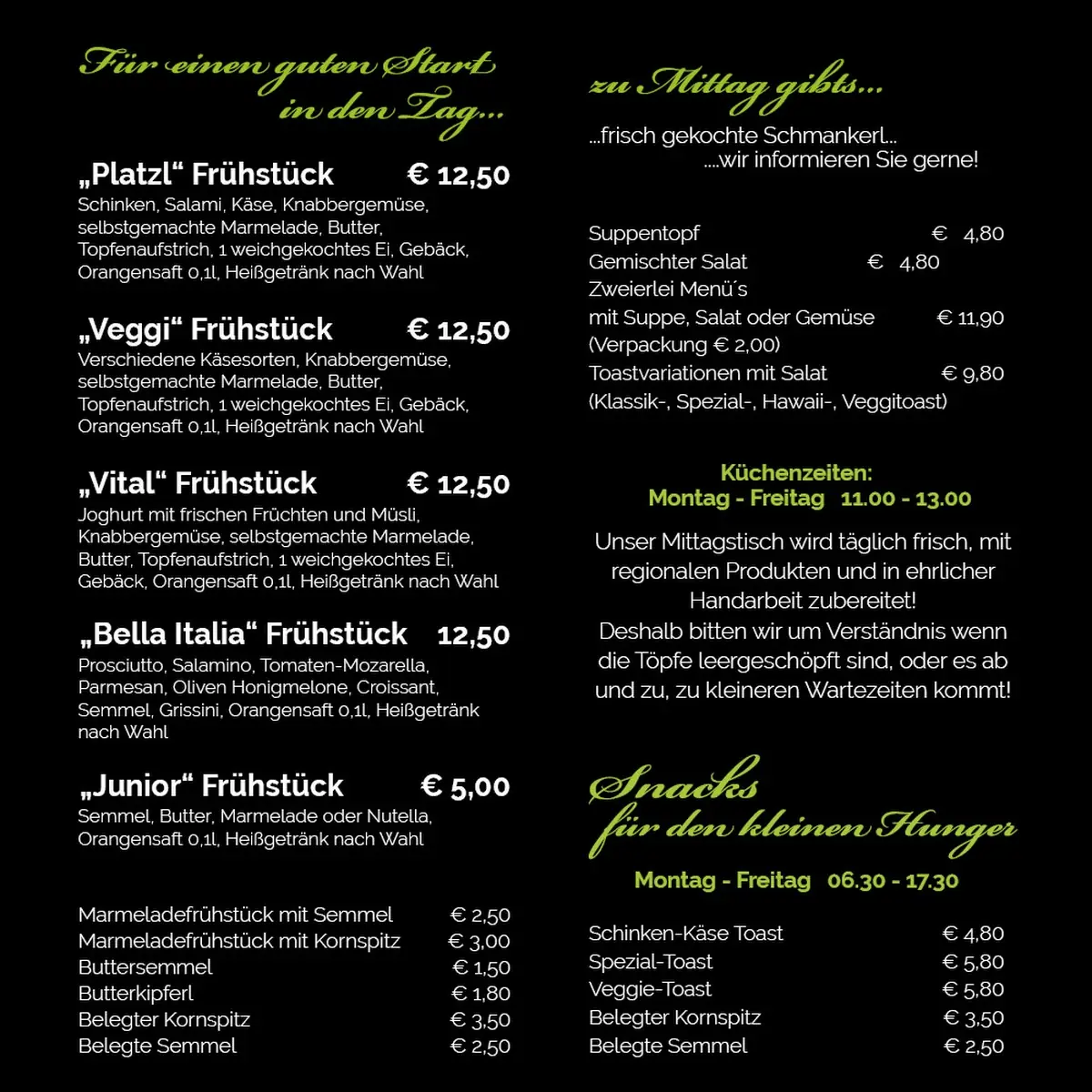Speisekarte photo 2