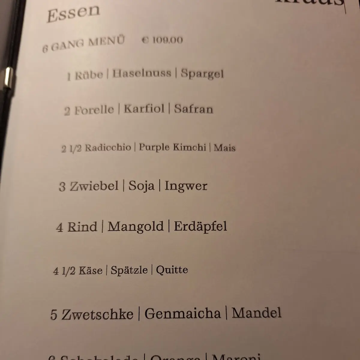 Speisekarte photo 1