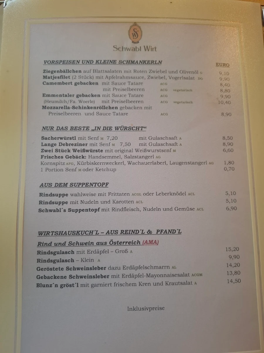 Speisekarte photo 1