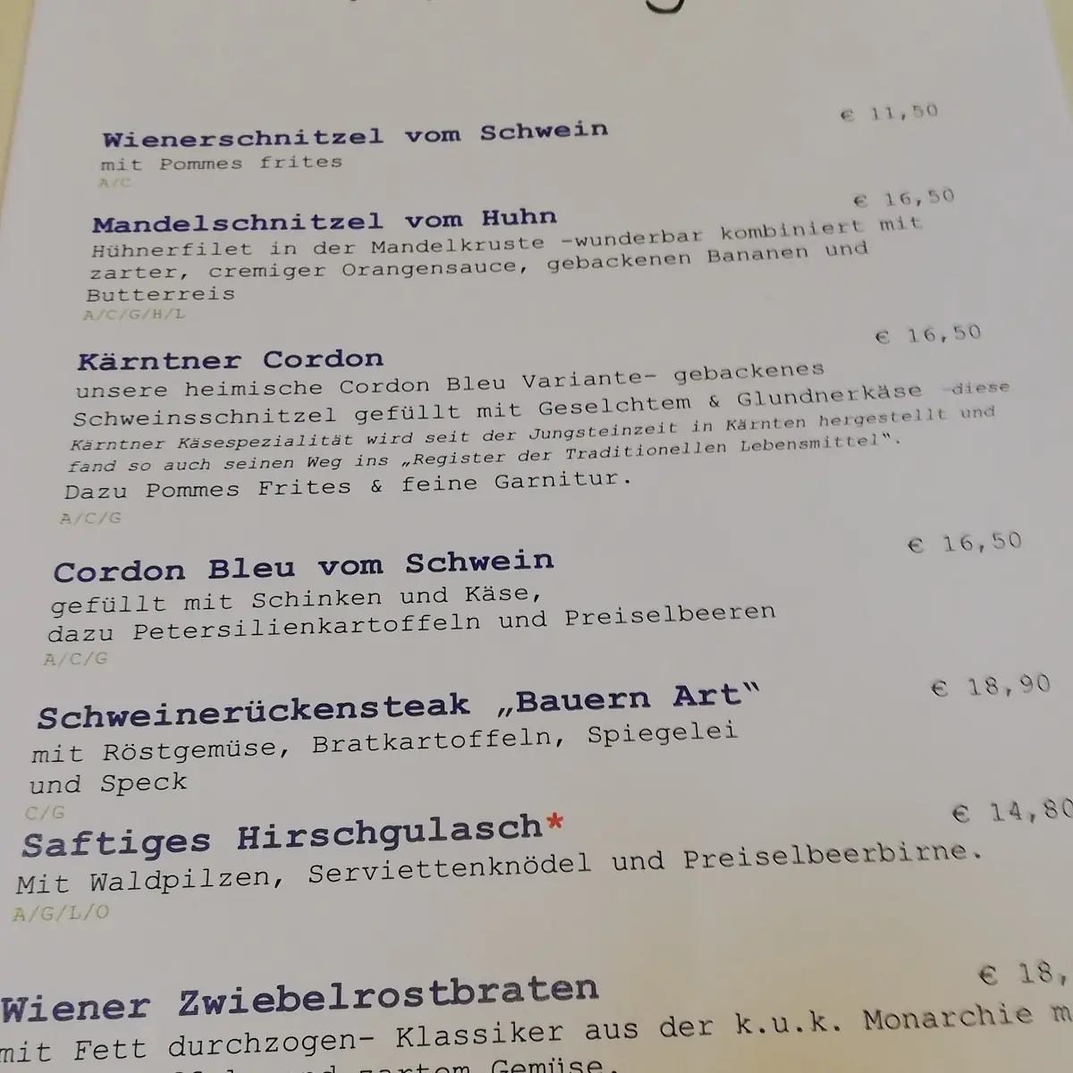 Speisekarte photo 8