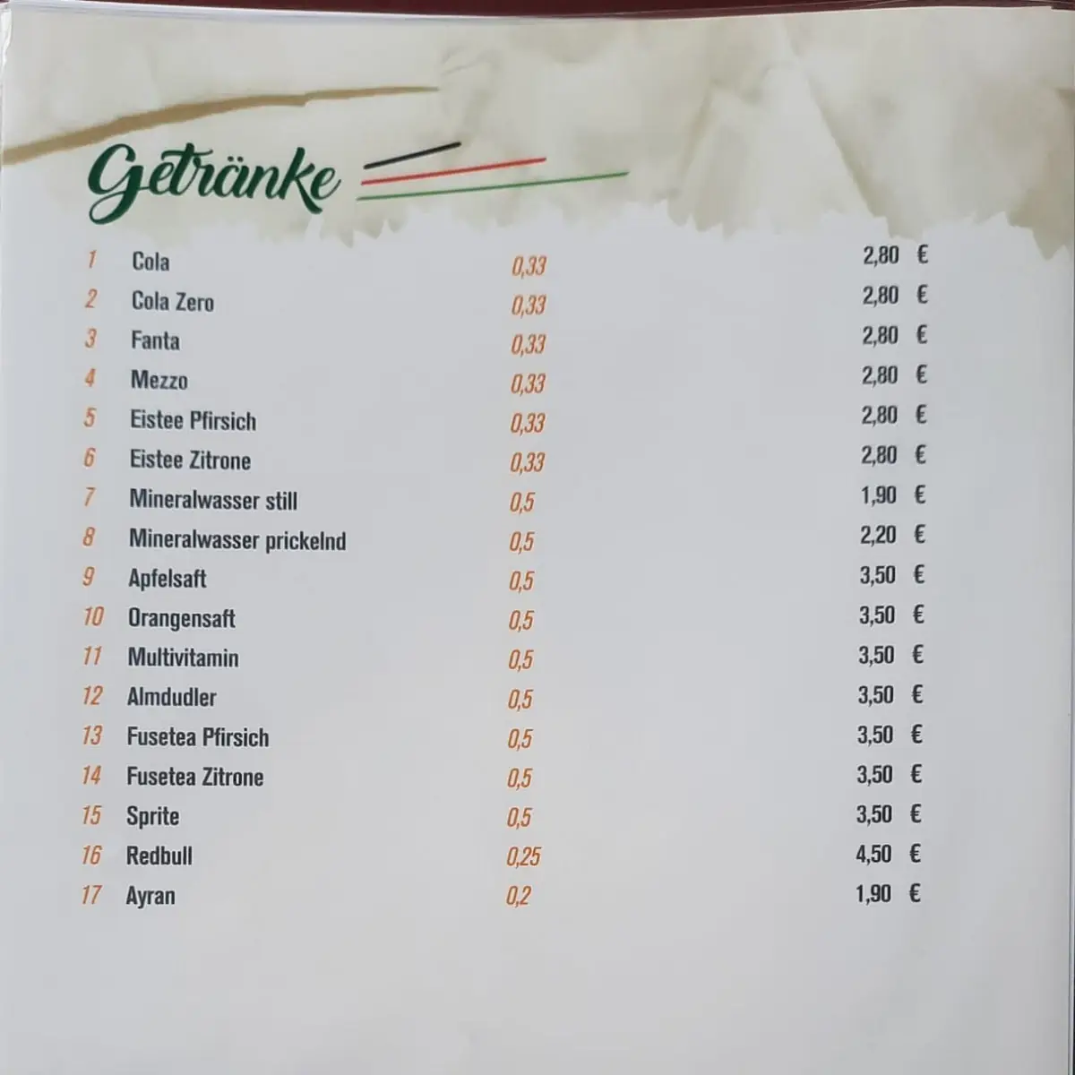 Speisekarte photo 8