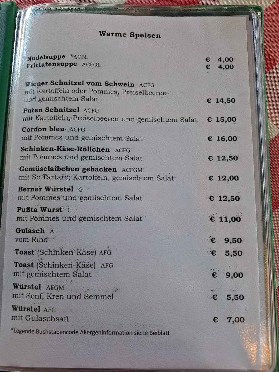 Speisekarte photo 1