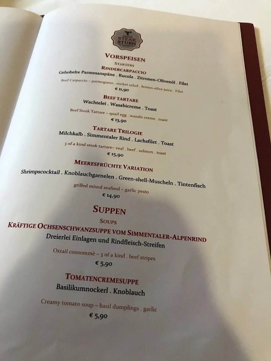Speisekarte photo 2