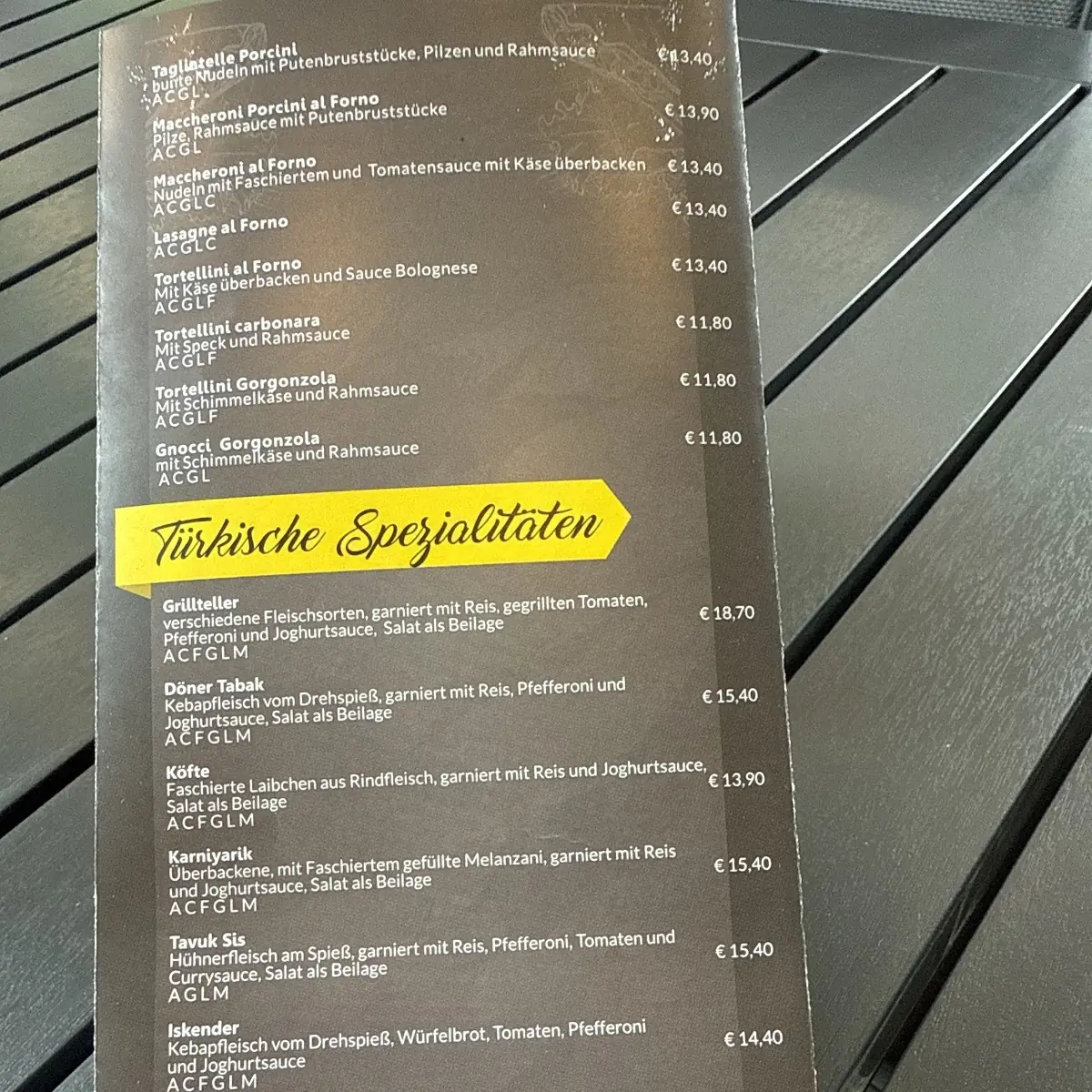 Speisekarte photo 4