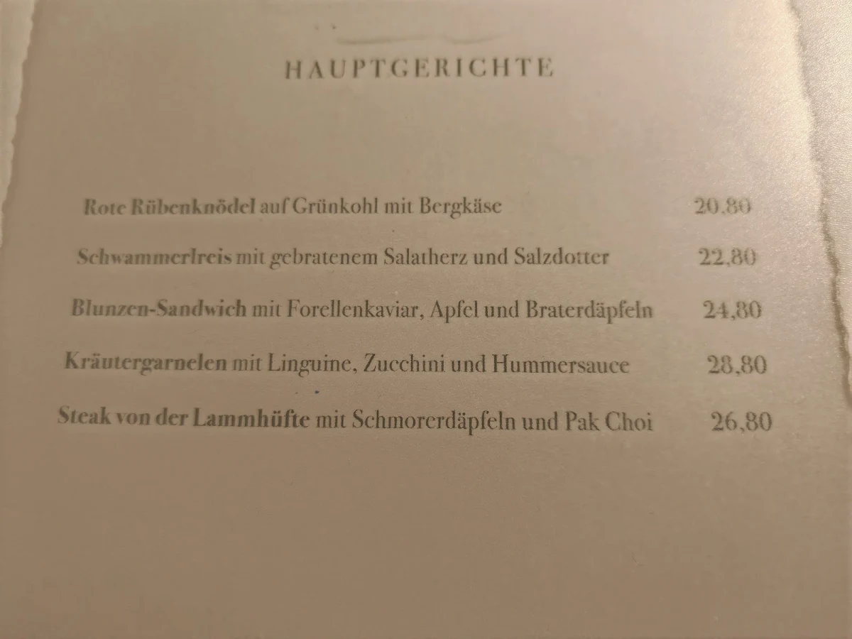 Speisekarte photo 1