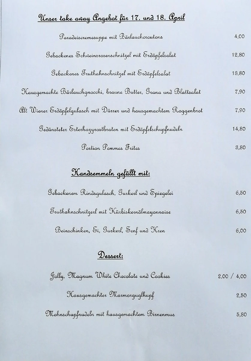 Speisekarte photo 2